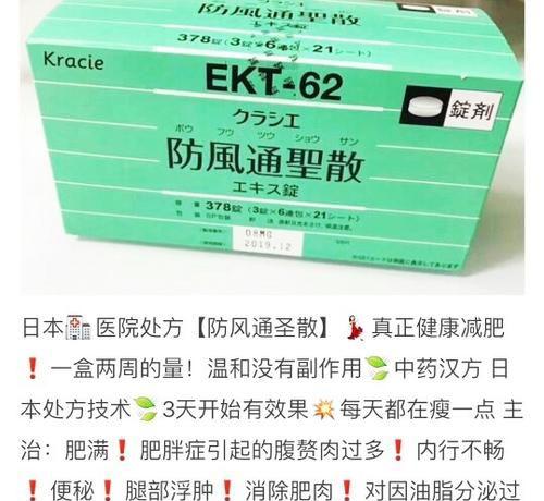 你知道日本最火的漢方減肥神藥 防風通聖散嗎 人人焦點